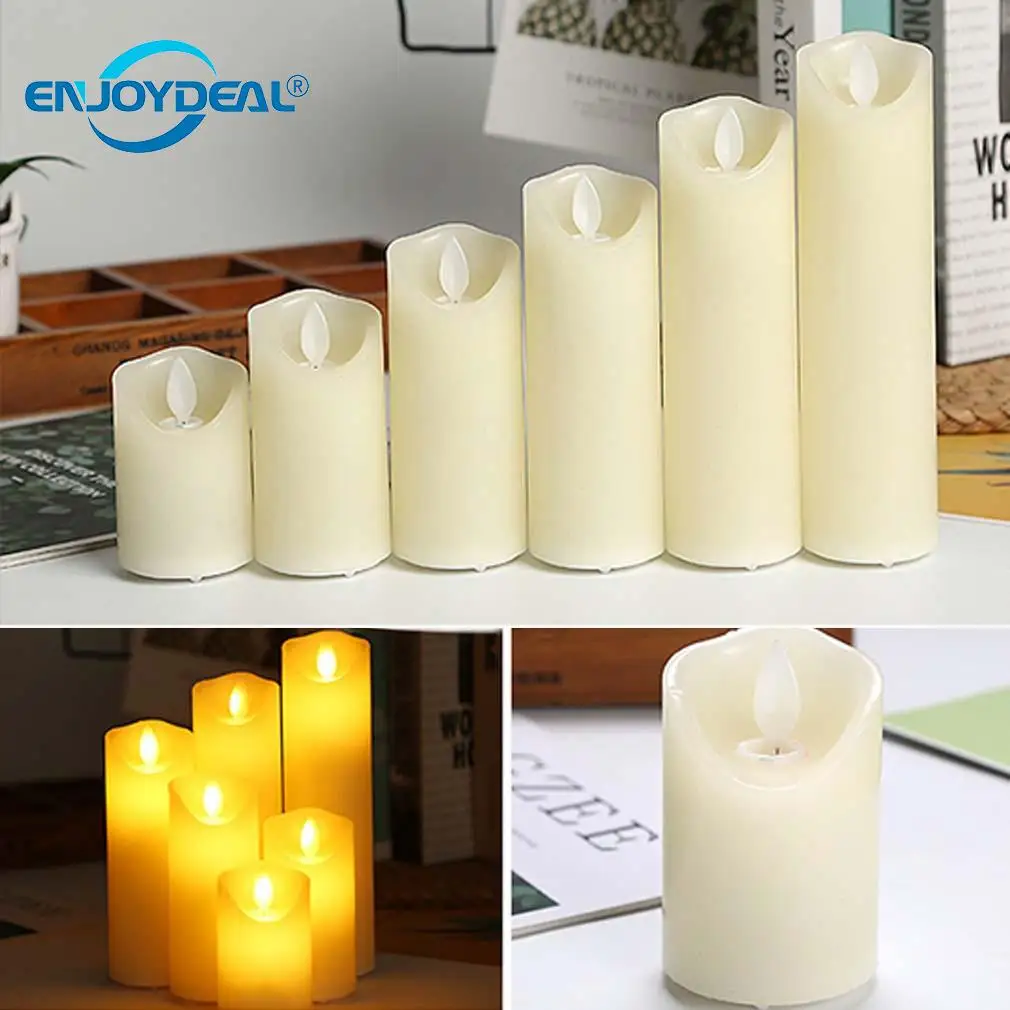 

Flameless LED Paraffin Candles Tea Lights Battery Operated New Year Candles Wedding Birthday Party Christmas Home decoration