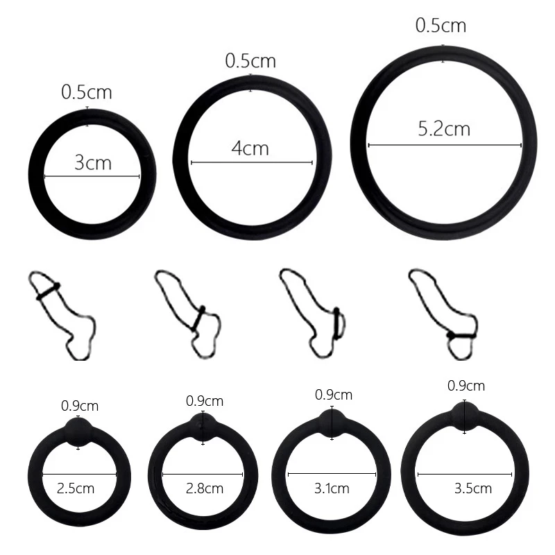 3/4 Penis Rings Cock Sleeve Trainer Delay Ejaculation High Elasticity Time Lasting Sex Toys for Men | Красота и здоровье