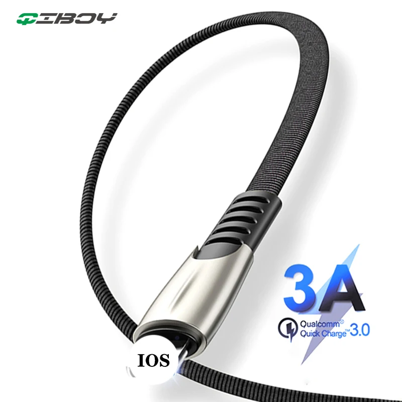 

3A Fast USB Cable For iPhone 6 6S 7 8 Plus Charging USB Data Sync Cable For iPhone X XS Max XR 5 3.0 Charger Mobile Phone Cables