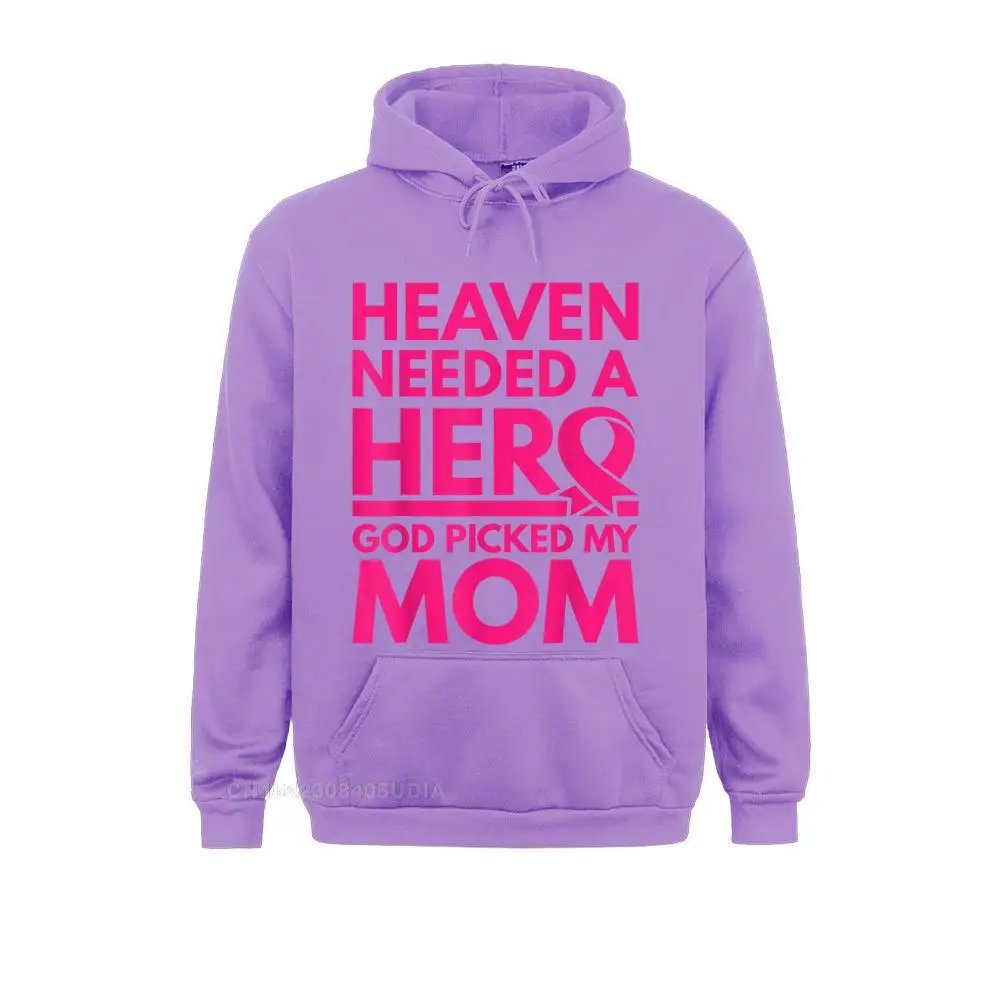 Mom Heaven Angel Fallen Breast Cancer Awareness Shirt__B6676 Sweatshirts Casual Long Sleeve Graphic  Hoodies Hoods for Men Summer/Fall Mom Heaven Angel Fallen Breast Cancer Awareness Shirt__B6676purple