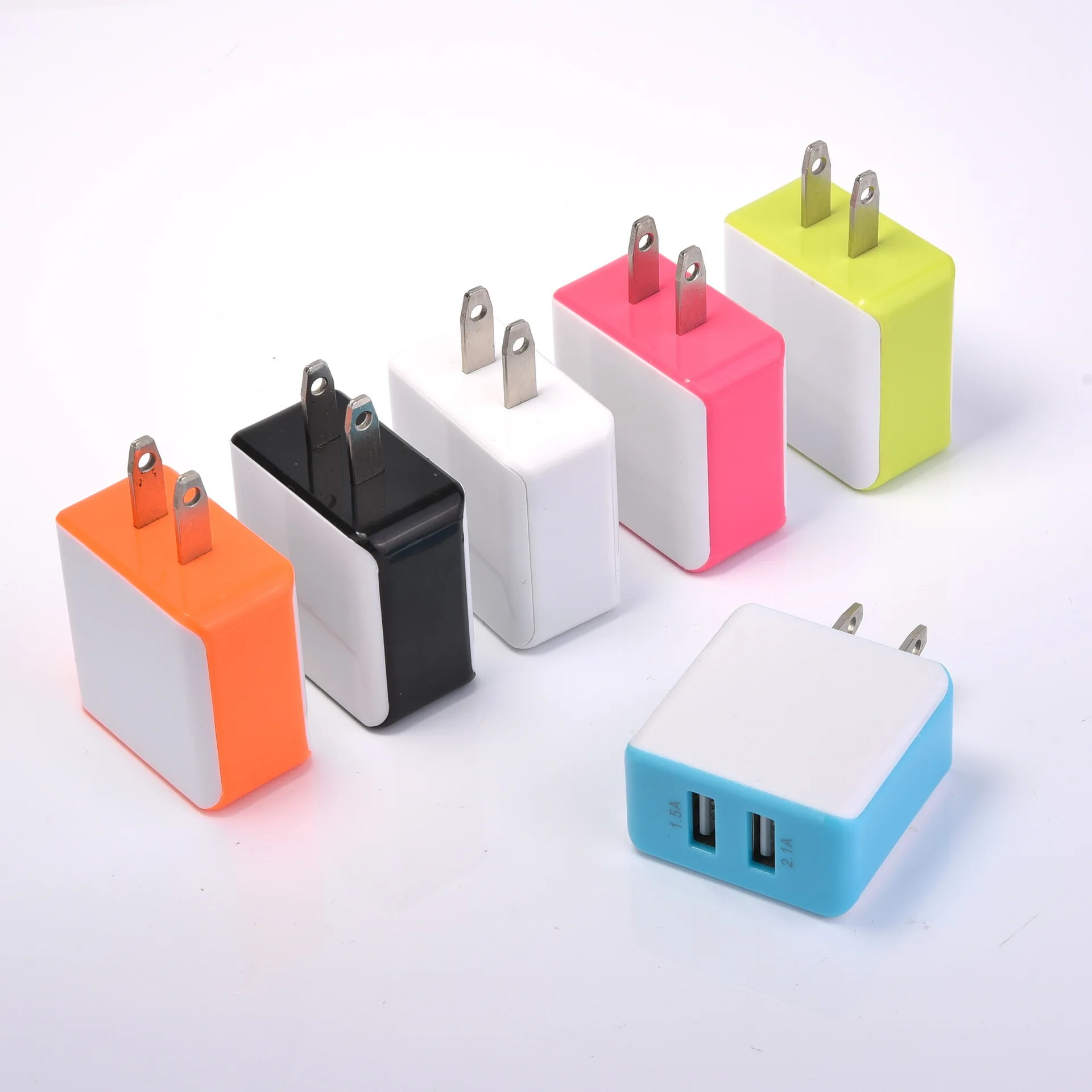 Зарядное устройство с двумя usb-разъемами 2,4 А, два цвета, быстрая зарядка, подходит для мобильных телефонов Apple/huawei/Xiaomi, зарядное устройство, зарядная головка