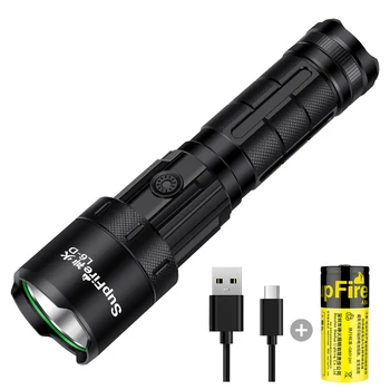

Supfire Flashlight Super Bright 800 Lumens LED Rechargeable Waterproof 5 Modes Torch with Power Bank Function-Model L6-D