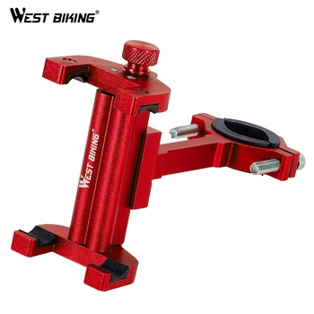 

WEST BIKING Bike Phone Holder Aluminum Alloy Road Bicycle Handlebar Bike Motorcycle Mini Phone Holder Mount Support Bracket