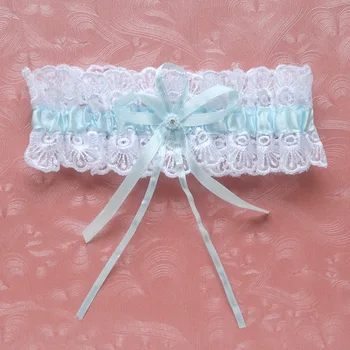 

Gorgeous Satin Lace With Ribbons Wedding Garters