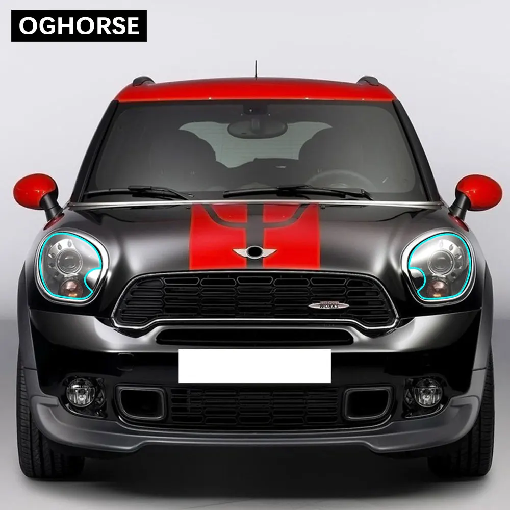 2 Pcs Self Healing TPU Stickers Car Headlight Protective Film For MINI Countryman R60 2011-2016 Cooper S One JCW Accessories