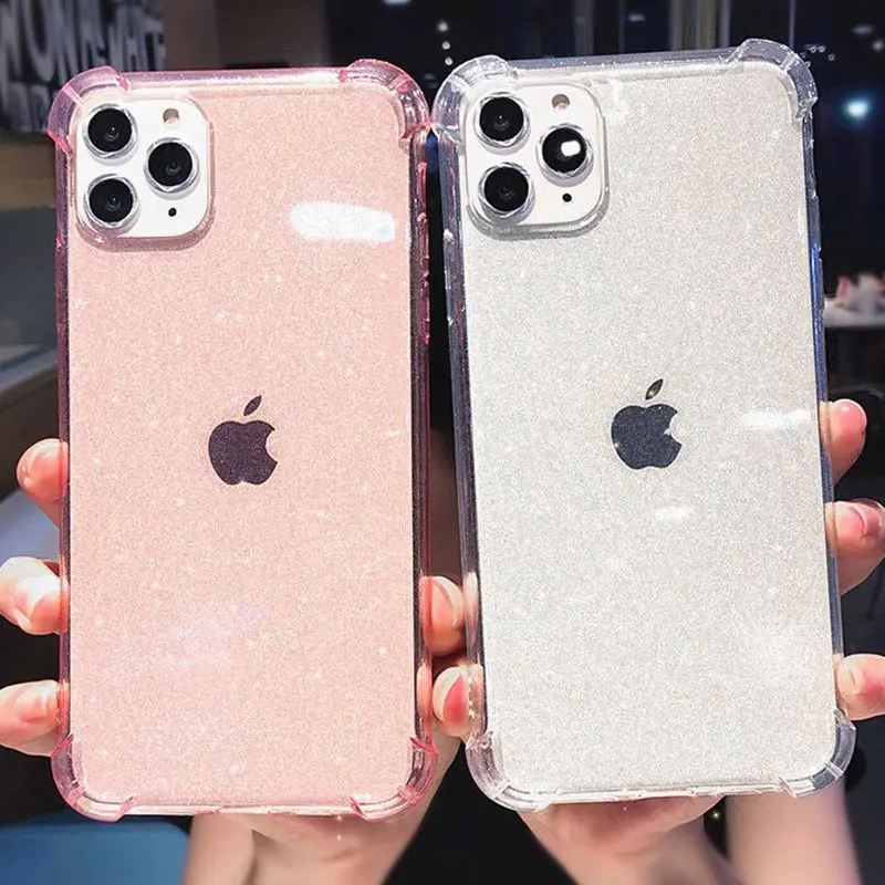 apple iphone 13 pro max case For iPhone 13 Pro Max Glitter Shockproof Transparent Phone Case For iPhone 12 11 Pro Max XR XS Max X 7 8 Plus Soft Clear Cover apple 13 pro max case iPhone 13 Pro Max