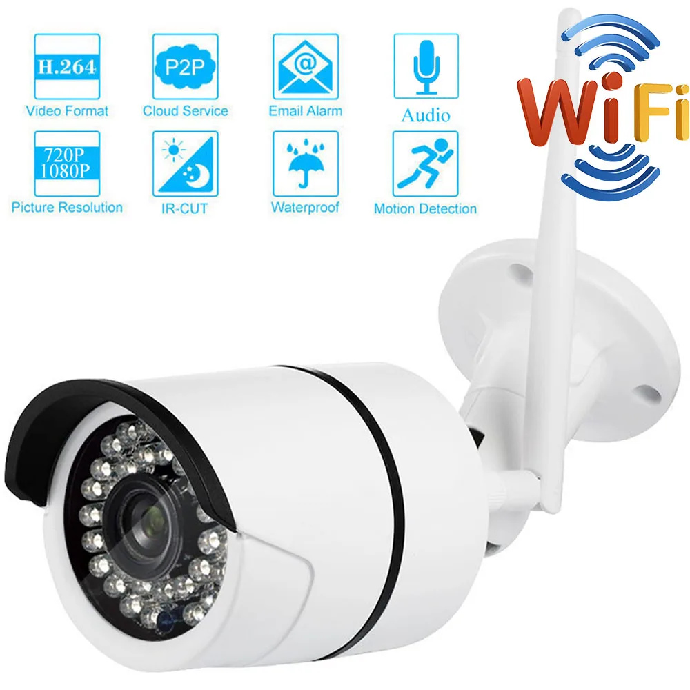 720 P/1080 P Wifi камера наблюдения CCTV камера наружная Пуля безопасности ip-камера Водонепроницаемая беспроводная домашняя 32 Гб TF карта Yoosee