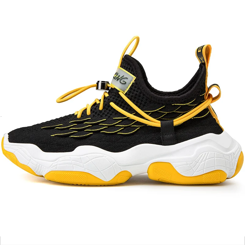 Black yellow BOUSSAC,, Баскетбольная обувь, удобные ботинки для тренировок, уличные мужские кроссовки, спортивная обувь, дизайн рыбьей чешуи - Цвет: Black yellow
