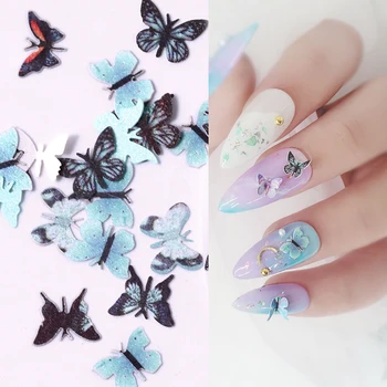 

New 100 Pcs Butterfly Sequins 3D Nail Art Decorations Emulational Design Japanese Style Manicure Design Accessories