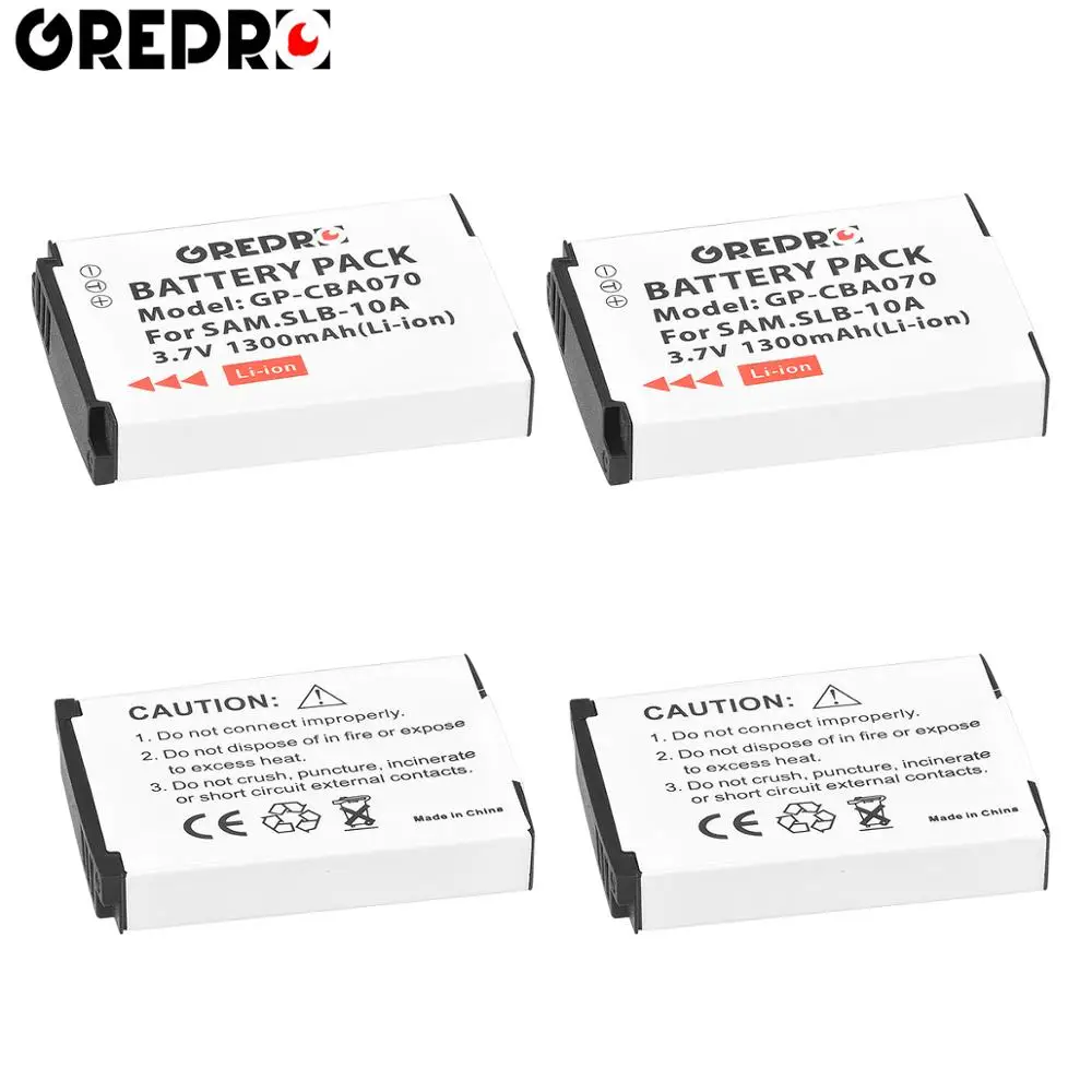 4x SLB-10A SLB10A SLB 10A Battery with LCD Charger for Samsung EX2F HZ15W SL202 SL420 SL620 SL820 WB150F WB250F WB350F WB750 