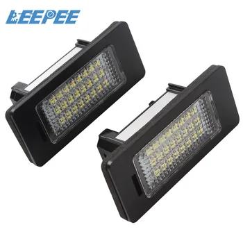 

LEEPEE A Pair Number Plate Light Car Styling 24 LED 3W 6000K Super Bright Source For BMW Lights