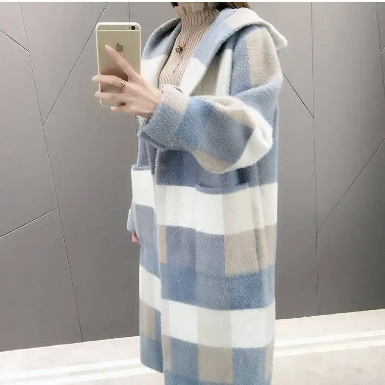 brown hooded Осенне-зимнее женское теплое длинное пальто с длинными рукавами, вельветовое пальто, верхняя одежда оверсайз, пальто с карманами - Цвет: brown hooded