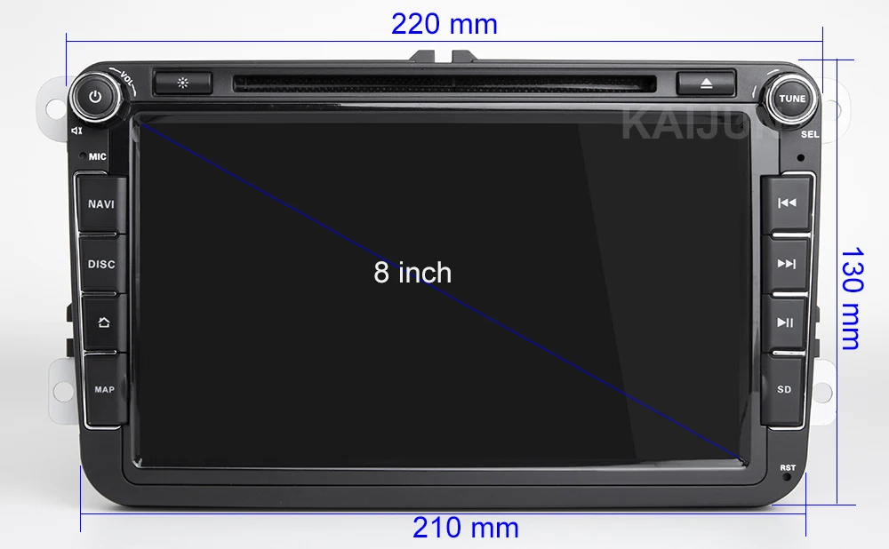 Top 8" Android 9 Car DVD multimedia Player Stereo Radio GPS for VW Golf/Polo/Tiguan/Passat/b7/b6/CC/SEAT/leon/Skoda/Octavia 1