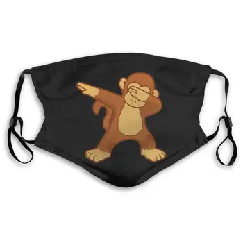 

Dabbing Monkey Mouth Cover Mask with PM2.5 Filters 5 Layers of Protection for Men Women Black
