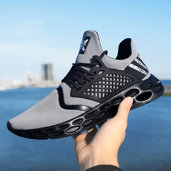 

men's shoes breathable hollowed-out casual shoes mesh upper light and comfortable outdoor sports shoes cushioning training shoes