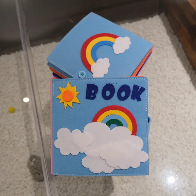 Montessori Baby Cloth Book Busy Board Montessori Toys for Toddlers Early Learning Activity Felt Story Books Sensory Toy For Kids