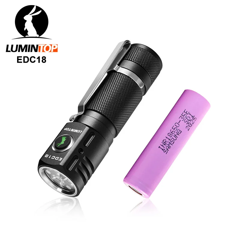 Lumintop EDC18 тройной светодиодный 18650 фонарик Anduril UI с боковым переключателем 2800 люменов карманный фонарик с магнитным хвостом и рассеивателем