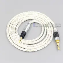 LN007240 16 Core OCC Silver Plated Headphone Earphone Cable For Shure SRH840 SRH940 SRH440 SRH750DJ Philips SHP9000 SHP8900