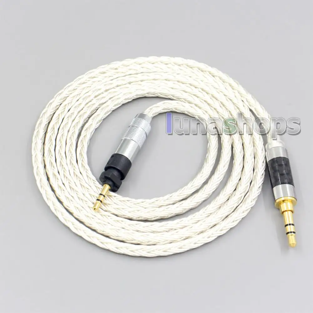 LN007240 16 Core OCC Silver Plated Headphone Earphone Cable For Shure SRH840 SRH940 SRH440 SRH750DJ Philips SHP9000 SHP8900