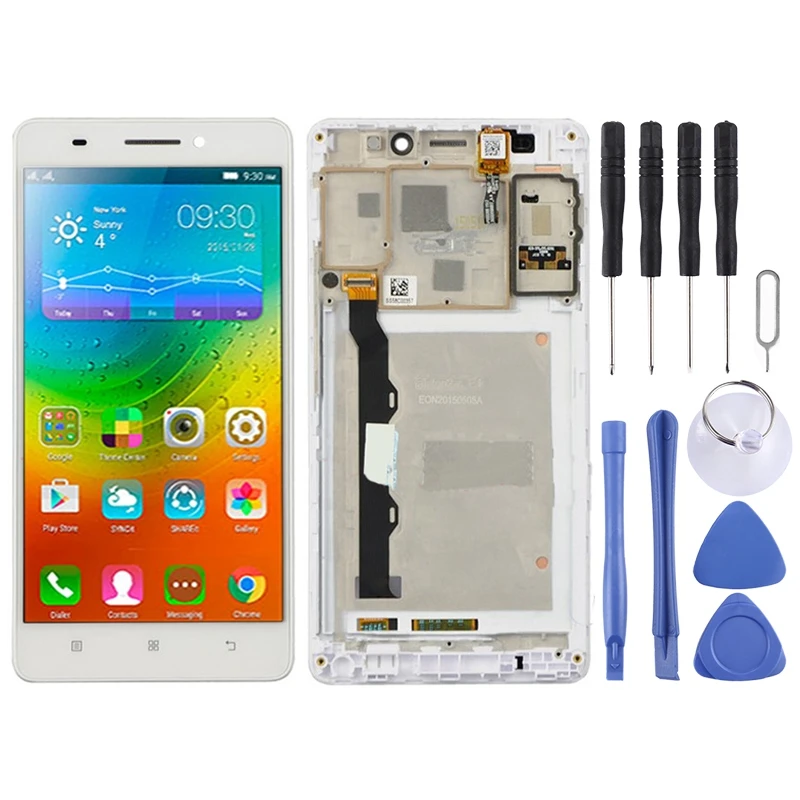 ЖК-экран и дигитайзер Полная сборка с рамкой для lenovo A7600 (белый) | Мобильные