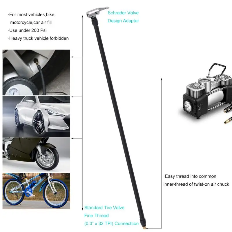 Bicycles Cuque 8mm Tyre Airline Inflator Valve Tire Air Chuck Connector Clip On for Cars Electric Vehicle Motorcycles Bicycles Cuque 8mm Tyre Airline Inflator Valve Tire Air Chuck Connector Clip On for Cars Electric Vehicle Motorcycles