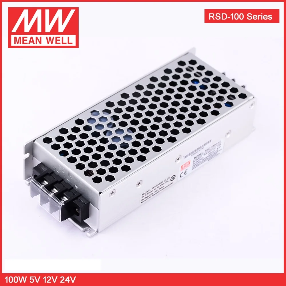MEAN WELL RSD-100 DC5V 12V 24V 100W автобус трамвай метро железная дорога Телеком беспроводной