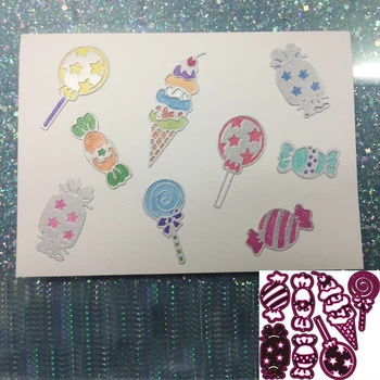 

Candy Frame Set Metal Cutting Dies Lollipop Die Cut Stencil Scrapbooking Embossing New Christmas Craft Stamps And Dies