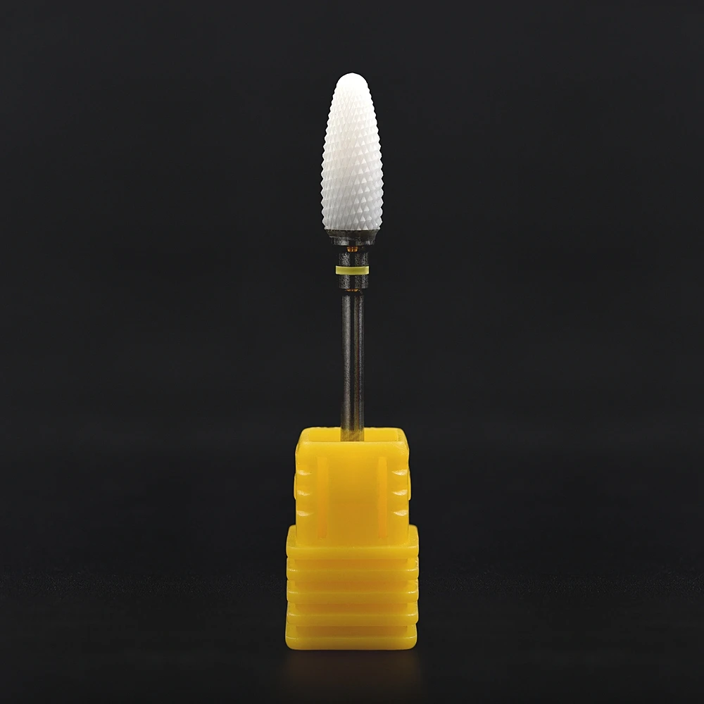 KADS 3/32 &quotсреднее пламя Cuspidal Nail Art Drill Bit Polish Tool керамический Монтаж шлифовальный