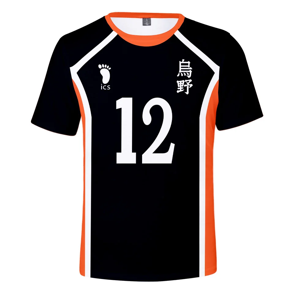 2021 Haikyuu Karasuno Tsukishima Джерси футболка мужские кавайные Топы Мультфильм каратэ
