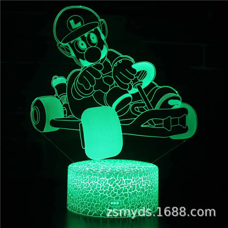 Супер Марио анимация периферийный красочный креативный 3D светильник