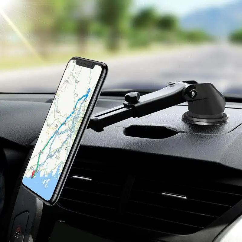 DishyKooker вращающийся на 360 ° магнит телескопическое крепление автомобиля тире gps держатель кронштейн для iPhone XS samsung S10