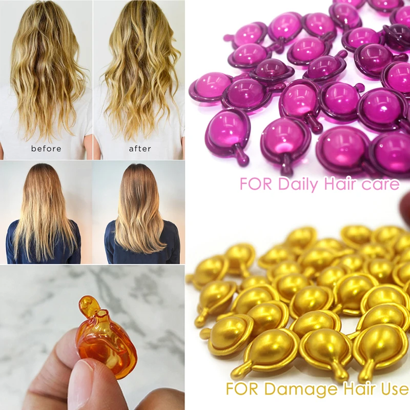 Hair Vitamin Capsule Pro Keratin Complex Oil Smooth Silky Hair Mask Repair Damaged Hair Serum Moroccan Oil Anti Hair Loss Agent Hair Loss Products Aliexpress