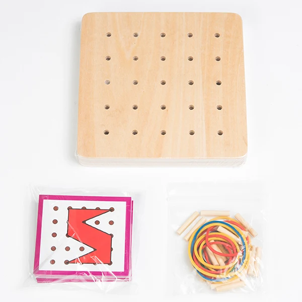 Baby Toys Creative Geometric Space Graphic Tie Nail Board Children Education Preschool Children Play Teaching Aids