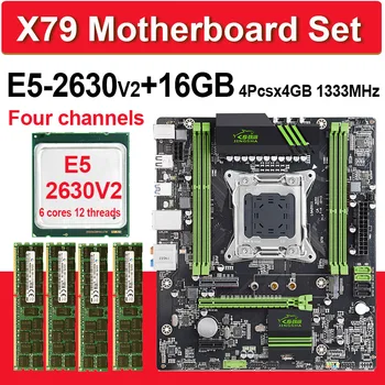 

JINGSHA X79 Placa base con Xeon E5 2630 v2 4x 4GB = 16GB 1333MHz DDR3 ECC REG memoria ATX USB3.0 SATA3 PCI-E NVME M.2 SSD