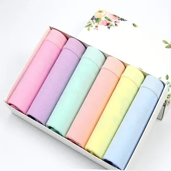 

6pcs/lot plus size panties women shorts cotton Solid color women's briefs beautiful female underwear tanga sexy lingerie ladies