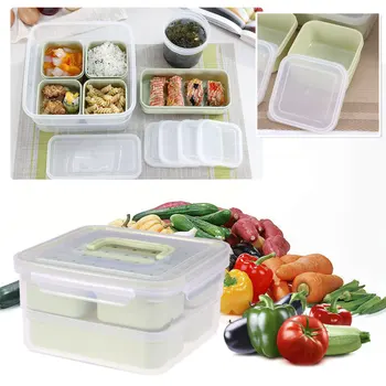 

6pcs Food Storage Containers with Lids Leak Proof Easy Snap Lock and BPA Free Plastic Container Lunch Box Set for Kitchen Use(Gr