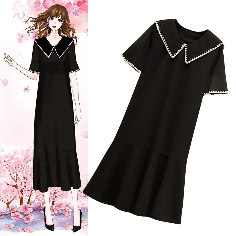 

Fashion Maternity Clothes 2019 Summer Wear New Style Fashion Mom New Products Slimming Polo Pregnant Women Full Body Dress Popul