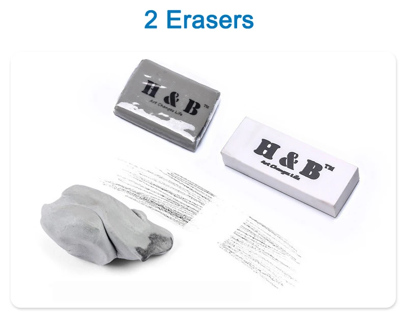 Conjunto de Lápis de Carvão Kit de Arte Profissional com 32 Peças 9 Material escolar e de escritório