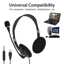 Ultra light Commercial grade Broadband USB Headset DSP ASP Gaming Headphones Bass Stereo PC Wired Headset With Mic Gifts