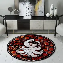 Китайский Павлин национальный ветер круглый ковер спальня комната компьютерный стул, гостиная журнальный столик диван круглый одеяло