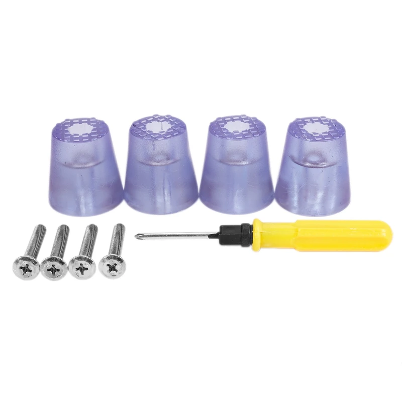 

4Pcs/Set 50MM Transparent Cylindrical Shape Rubber Screw on Feet Non Slip Non Skid Furniture Feet Noise Canceling Furniture Slid