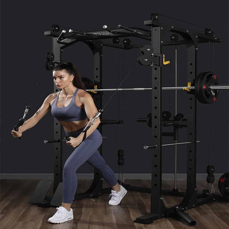 Fitness Power Rack Rack para sentadillas Caja multifuncional para el hogar  Jaulas de energía Entrenamiento de fuerza Pull-up Fitness Levantamiento de