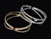 Cubic Zircon Cuff Bangle silver Golden Plated Crystal Women's Bracelets and Bangles Wedding Bangles Bridal Jewelry Gifts 6