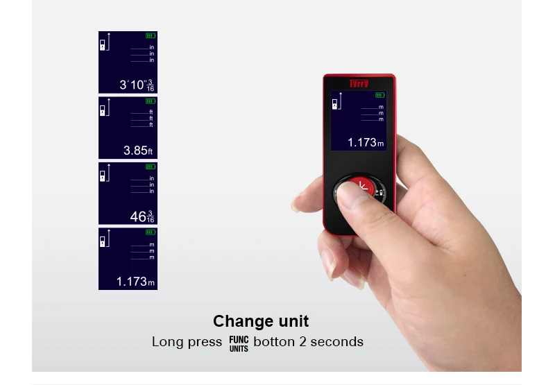 Цифровой лазерный дальномер TYRRY, дальномер, лазерный дальномер, измерение объема области, устройство для измерения, линейка, инструмент для тестирования