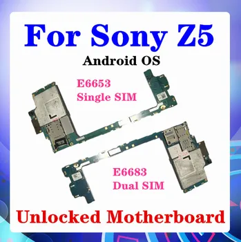 

100% Unlocked Z5 E6653 E6683 Motherboard Original Test OK Board For Sony Xperia Z5 E6683 E6653 motherboard Android OS With Chip