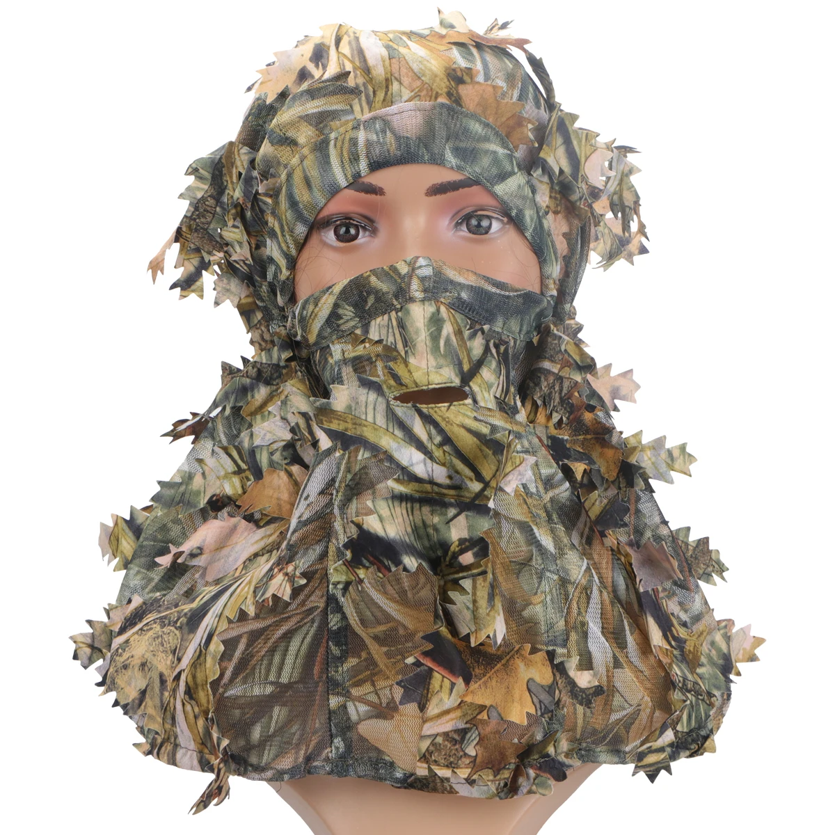 Hunting Headgear Breathable Ourdoor Wind-Resistant Face Mask Camo Leaves Camouflage Accessories Free Size | Спорт