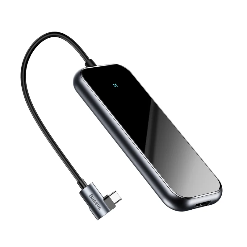 Baseus USB2.0 концентратор Многофункциональный тип-c к USB 2,0 концентратор адаптер для samsung S10 huawei mate 20 ноутбуки USB лампа мышь USB концентратор - Цвет: Deep gray
