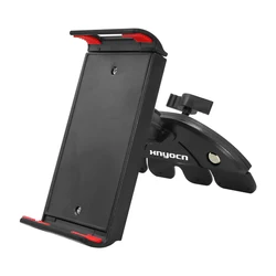 Compact Adjustable Car CD Slot Tablet and Phone Holder Mount (Black)