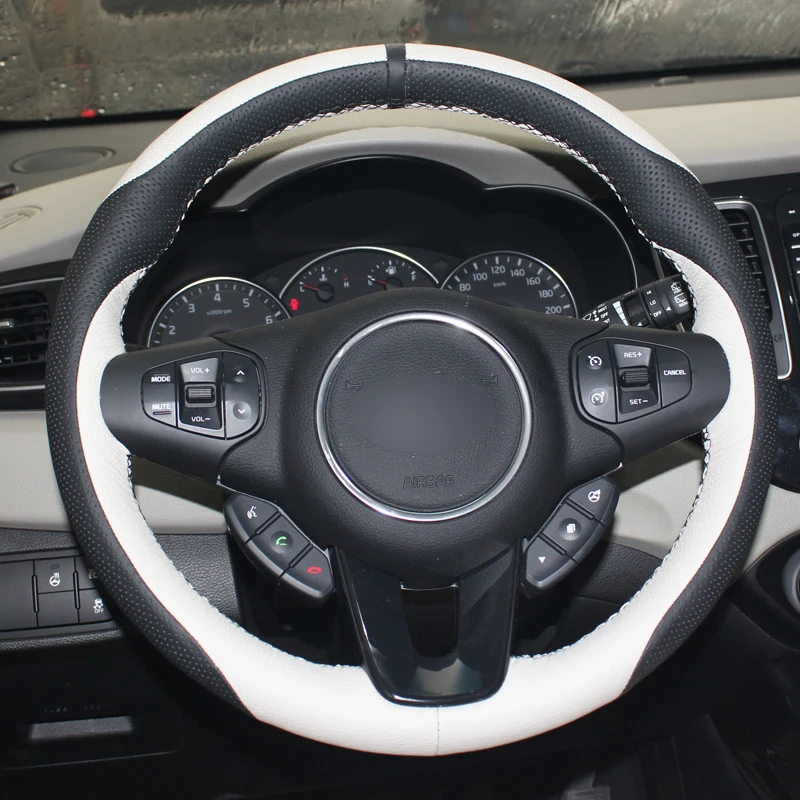 DIY крышка рулевого колеса автомобиля Volant Funda Volante Volant для Kia Carens 2013 автомобильный протектор