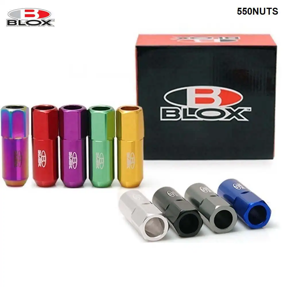Car Accessories Auto Accessories Blox Racing Forged 7075 Aluminium Wheel Lug Nuts P 1.5 / P 1.25 L: 60mm 20Pcs EP-550NUTS